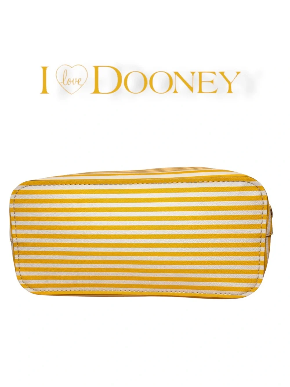Dooney & Bourke Yellow/White Striped Sullivan Bitsy Satchel - Like New!